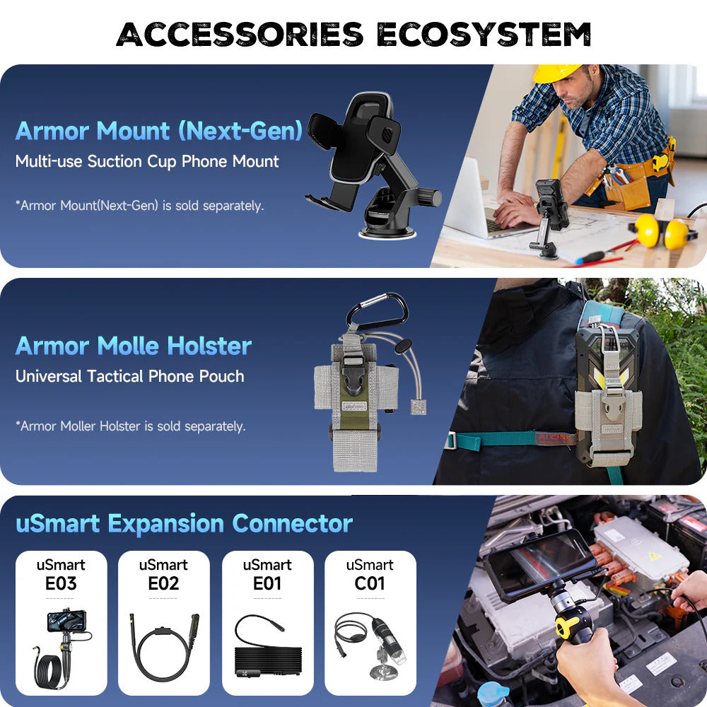 Ulefone Armor 34 PRO Plus 5G Rugged Phone with Projector, 25500mAh Battery 66W Fast Charge, 6.95" FHD+ IP68 Waterproof, 32GB+512GB Android 15, 64MP Camera, NFC, IR Blaster